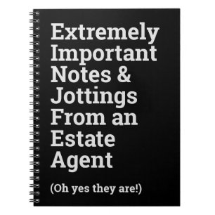 Fun Important Estate Agent Notebook