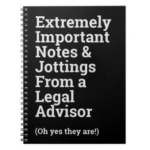 Fun Important Legal Advisor Notebook