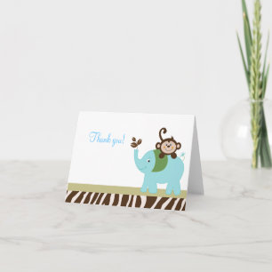 Fun in the Jungle Elephant Folded Thank you notes