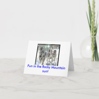 Fun in the Rocky Mountain sun! Card