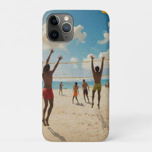 Fun In The Sun Beach Volleyball Oil Paint, Case-Mate iPhone Case