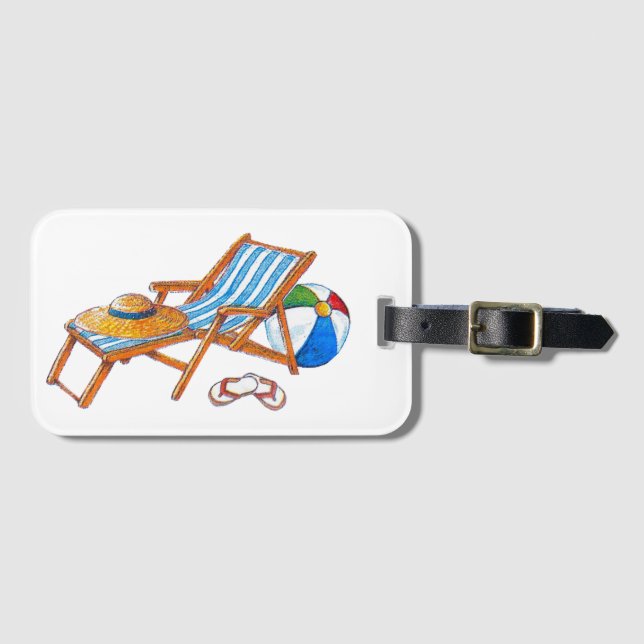 Fun in the Sun Luggage Tag (Front Horizontal)