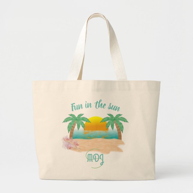 Fun in the Sun Personalised Large Tote Bag (Front)