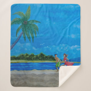 Fun in the Sun Run Sherpa Blanket