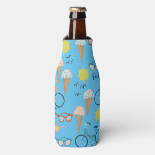 FUN IN THE SUN summer vacaction colourful Bottle Cooler