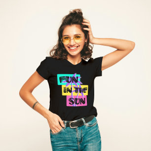 Fun in the Sun T-Shirt – Colourful Summer Palm Tre