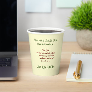 Fun Inspirational Button Paper Cups