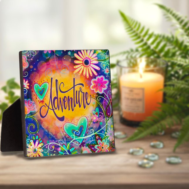 Fun Inspirational Pretty Floral Adventure Plaque (Creator Uploaded)