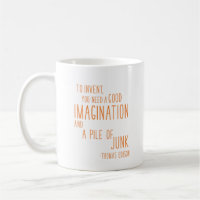 Fun Inventor Quote Minimalist Typography Orange
