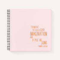Fun Inventor Quote Minimalist Typography Orange