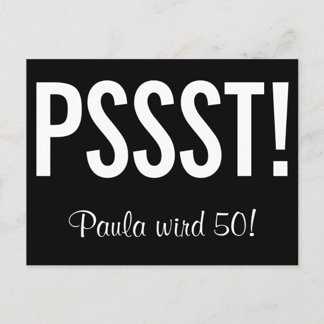 Fun invitation as a postcard (Front)