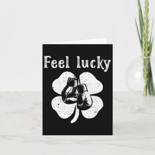 Fun Irish Feel Lucky Boxing Shirt St Patrick's Day Card