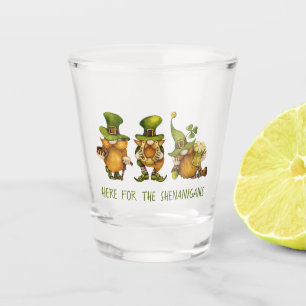 Fun Irish Gnomes Shenanigans St Patrick's Day Shot Glass