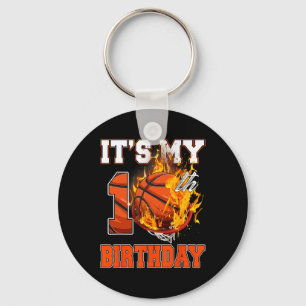 Fun It's My 10th Birthday 10 Years Old Basketball Key Ring