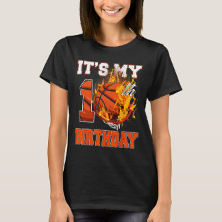 Fun It's My 10th Birthday 10 Years Old Basketball T-Shirt