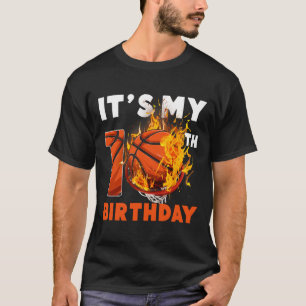 Fun It's My 10th Birthday 10 Years Old Bysketbyll T-Shirt