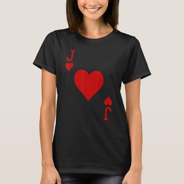 Fun Jack of Hearts  Cute playing card costume idea T-Shirt (Front)