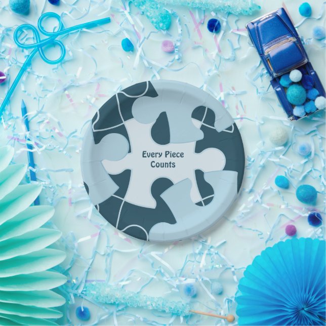 Fun Jigsaw Puzzle Custom Birthday Party Motto Paper Plate (Party)