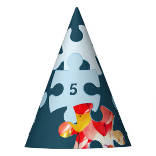 Fun Jigsaw Puzzle Kids' 5th Happy Birthday Party Hat