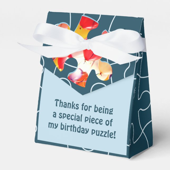 Fun Jigsaw Puzzle Kids Happy Birthday Thank You Favour Box (Front Side)