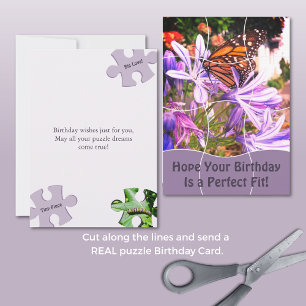 Fun Jigsaw Puzzle "Mock" 12pc Custom Image B'day Card