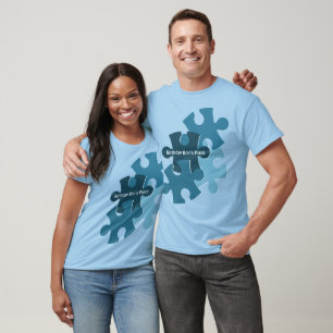 Fun Jigsaw Puzzle Pieces Birthday Boy's Piece Blue T-Shirt