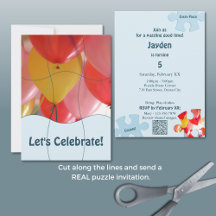 Fun Jigsaw Puzzle Themed Birthday 9pc Custom Photo
