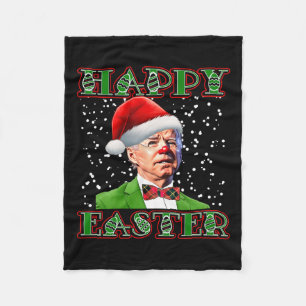 Fun Joe Biden Christmas Confused Easter Biden  Fleece Blanket