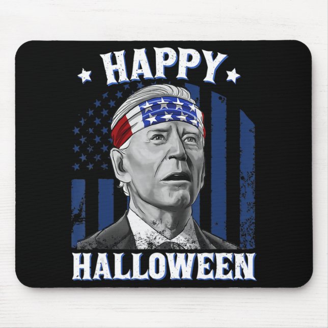 Fun Joe Biden Happy Halloween Confused For 4th Of  Mouse Pad (Front)