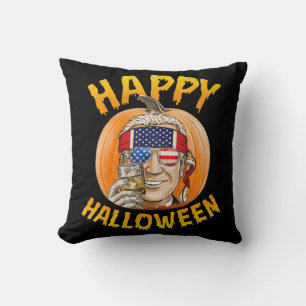 Fun Joe Biden Pumpkin Happy Halloween Confused th  Cushion