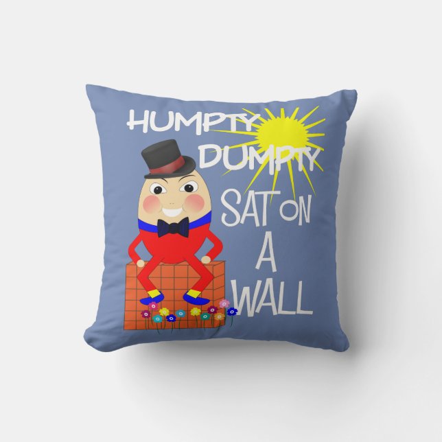 Fun Jolly Nursery Rhyme Humpty Dumpty Cute Cushion (Front)