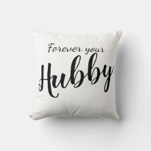 Fun Just Married Hubby Throw Pillow