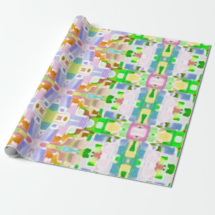 Fun Kaleidoscopic Colours Wrapping Paper