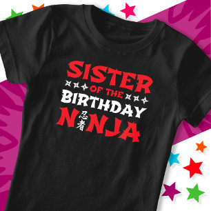 Fun Karate Party Kids Sister of the Birthday Ninja T-Shirt