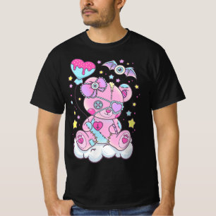 Fun Kawaii Pastel Goth Cute Creepy Bear Anime Japa T-Shirt