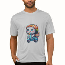 Fun Kawaii Sushi on delivery scooter