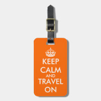 Fun keep calm luggage tags | Customise colours!