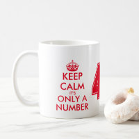 Fun keep calm typography 42nd Birthday coffee mug