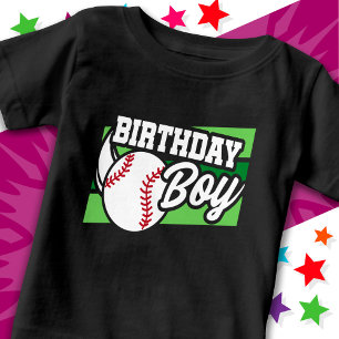 Fun Kids Baseball Party Home Run Birthday Boy Baby T-Shirt