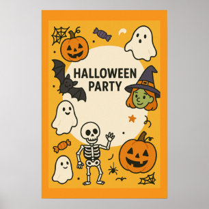 Fun Kids Halloween Party Poster