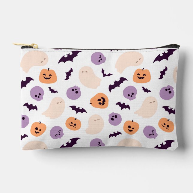 Fun Kids Halloween Pattern Accessory Pouch (Front)