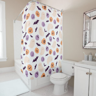 Fun Kids Halloween Pattern Shower Curtain