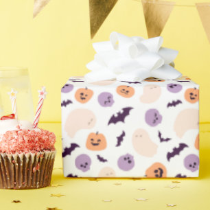 Fun Kids Halloween Pattern Wrapping Paper