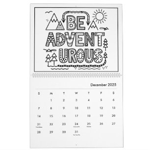 Fun Kids Inspirational Colouring Calendar