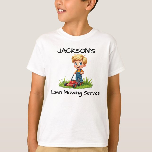Fun Kids Lawn Mower T-Shirt or Hoodie (Front)