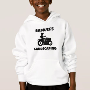 Fun Kids Personalized Riding Lawn Mower Hoodie