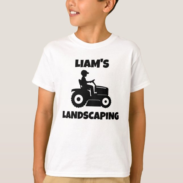 Fun Kids Riding Lawn Mower T-Shirt or Hoodie (Front)