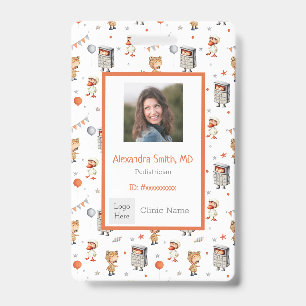Fun Kids with Costumes Pattern Paediatrician ID Badge