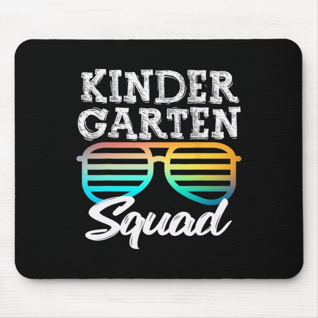 Fun Kindergarten Squad Sunglasses Fun Kids Back To Mouse Pad (Front)