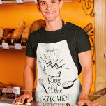 Fun King Of The Kitchen Personalised Apron<br><div class="desc">Make cooking and barbecuing a royal affair with this personalised King of The Kitchen Apron. This fun apron not only looks great, it’s also practical, comfortable and durable – perfect for those long hours spent on the grill! Perfect for any special occasions, the apron comes in a simplistic black and...</div>